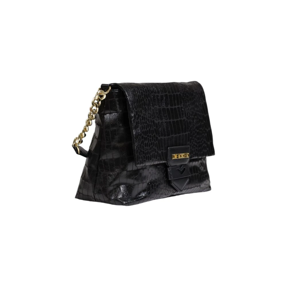 Love Moschino Zwarte Polyester Handtas Herfst Winter Collectie Black Dames