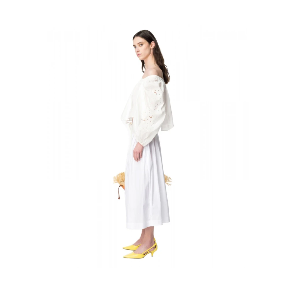 pinko Grinch Witte Midi Rok White Dames