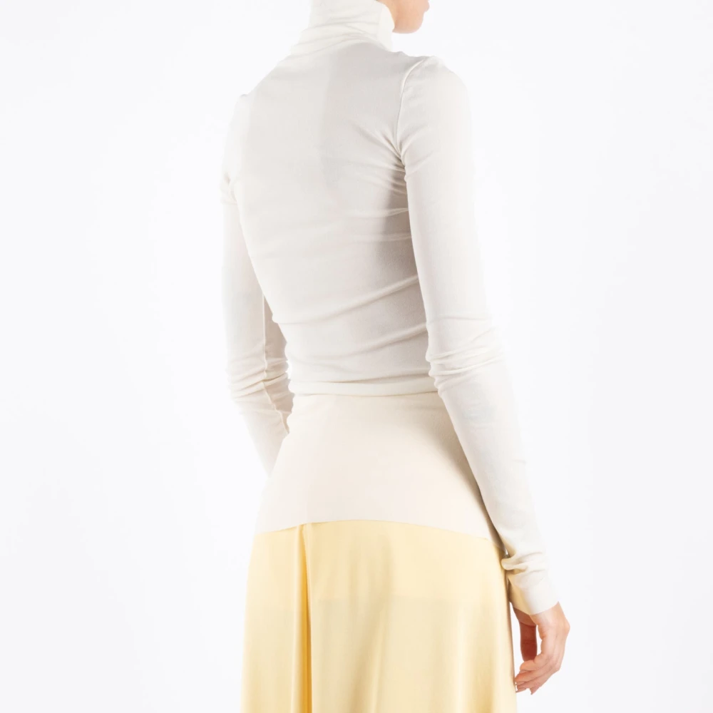 Jil Sander Zijden Cocco Shirt Gemaakt in Italië White Dames