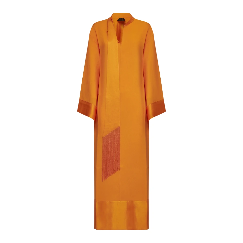 Taller Marmo Elegante Marmer Jurk Orange Dames