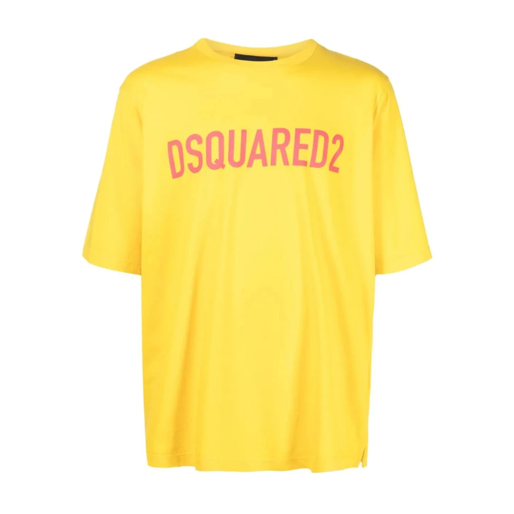 Dsquared2 Men's Yellow Short Sleeve T-Shirt - T-Shirts - Xl - Tops