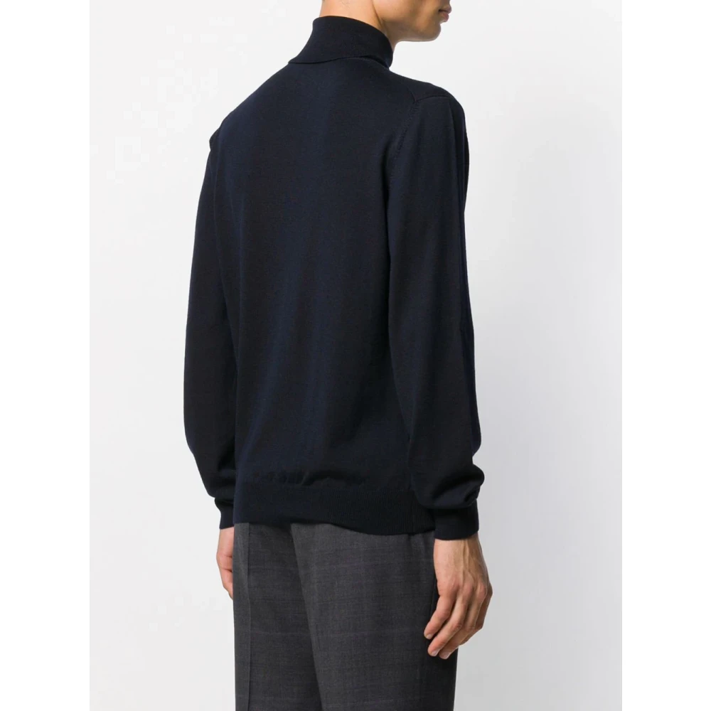 Barba Wollen Rollneck Sweater Blue Heren