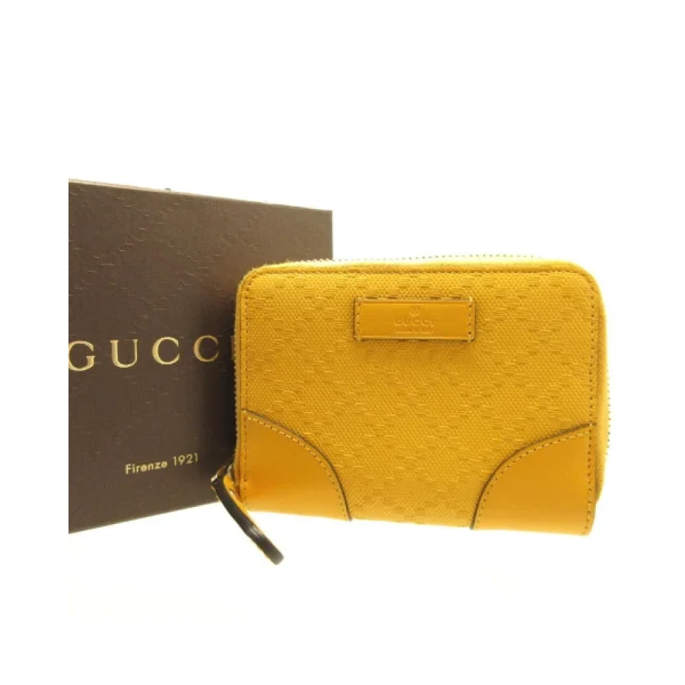 Gucci Vintage Pre-owned Canvas wallets Yellow Dames