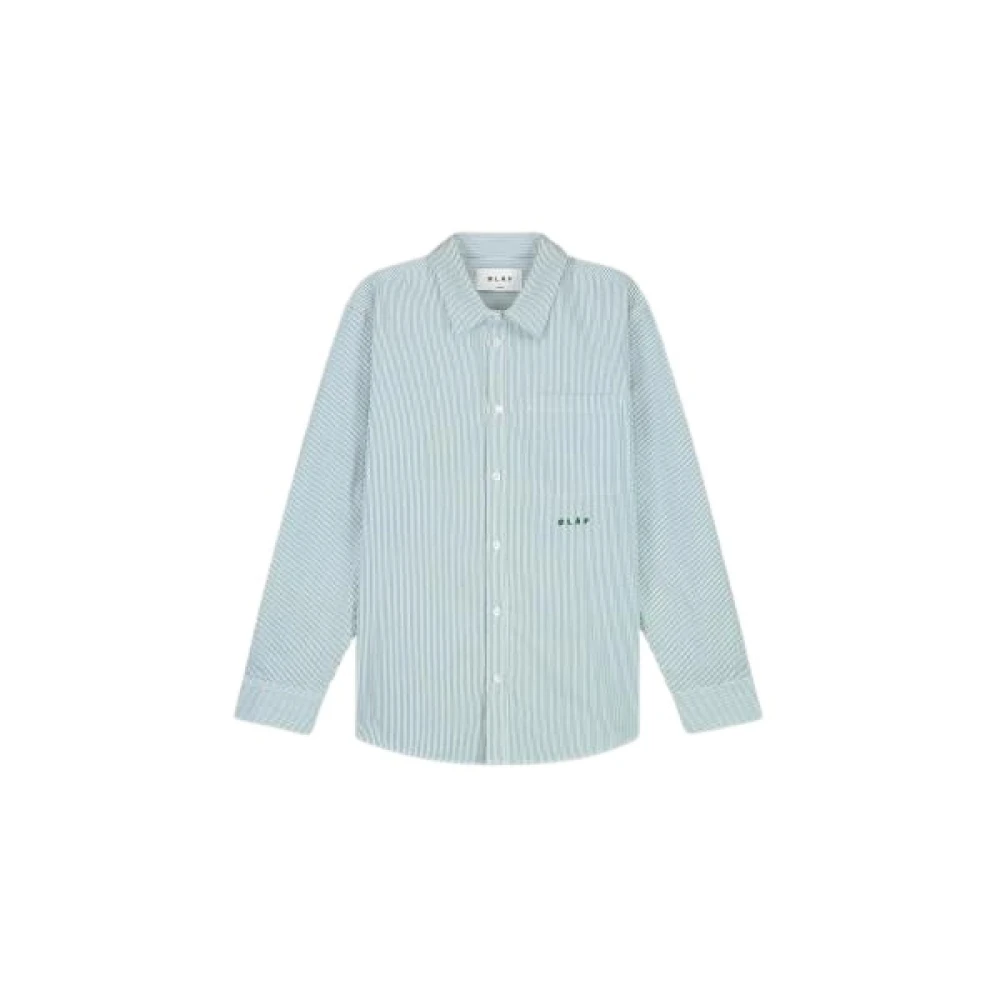Olaf Hussein Elegant Stripe Oxford Overhemd Blue Heren