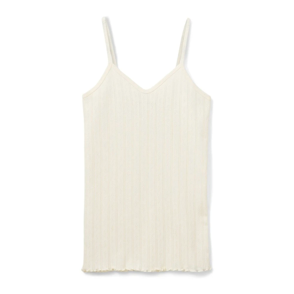 Sofie Schnoor Beige Sleeveless Tops, Female, Xl, Elegant Faunasw Top Off White