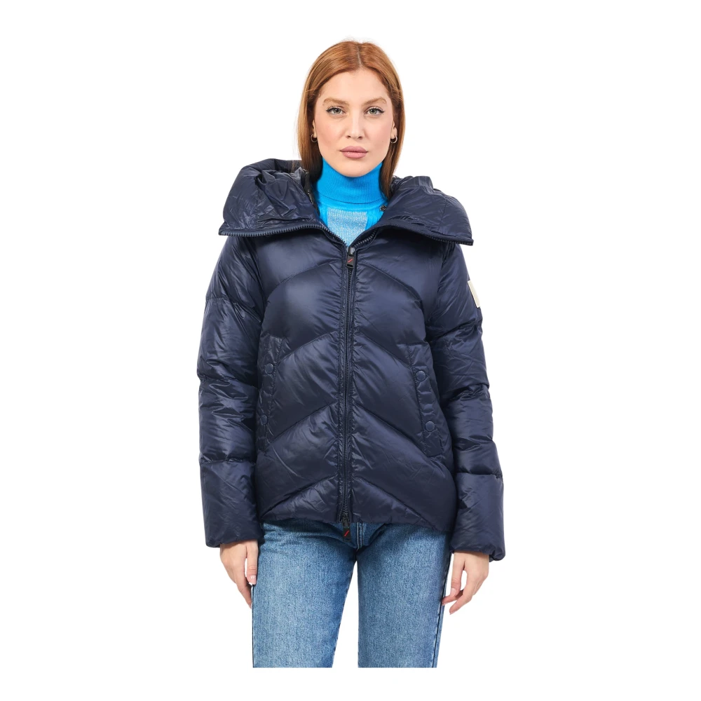 Afterlabel Blauwe Helsinki Donsjas met capuchon Blue Dames