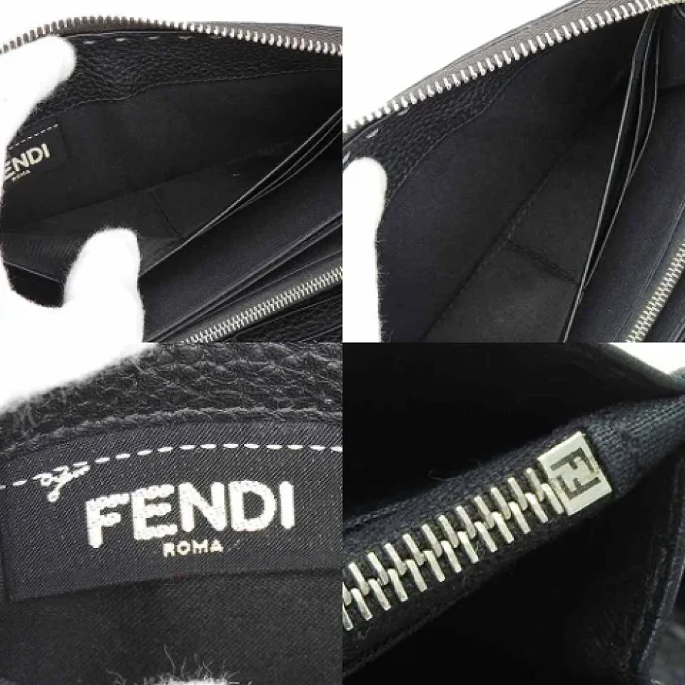 Fendi Vintage Pre-owned Leather wallets Gray Dames