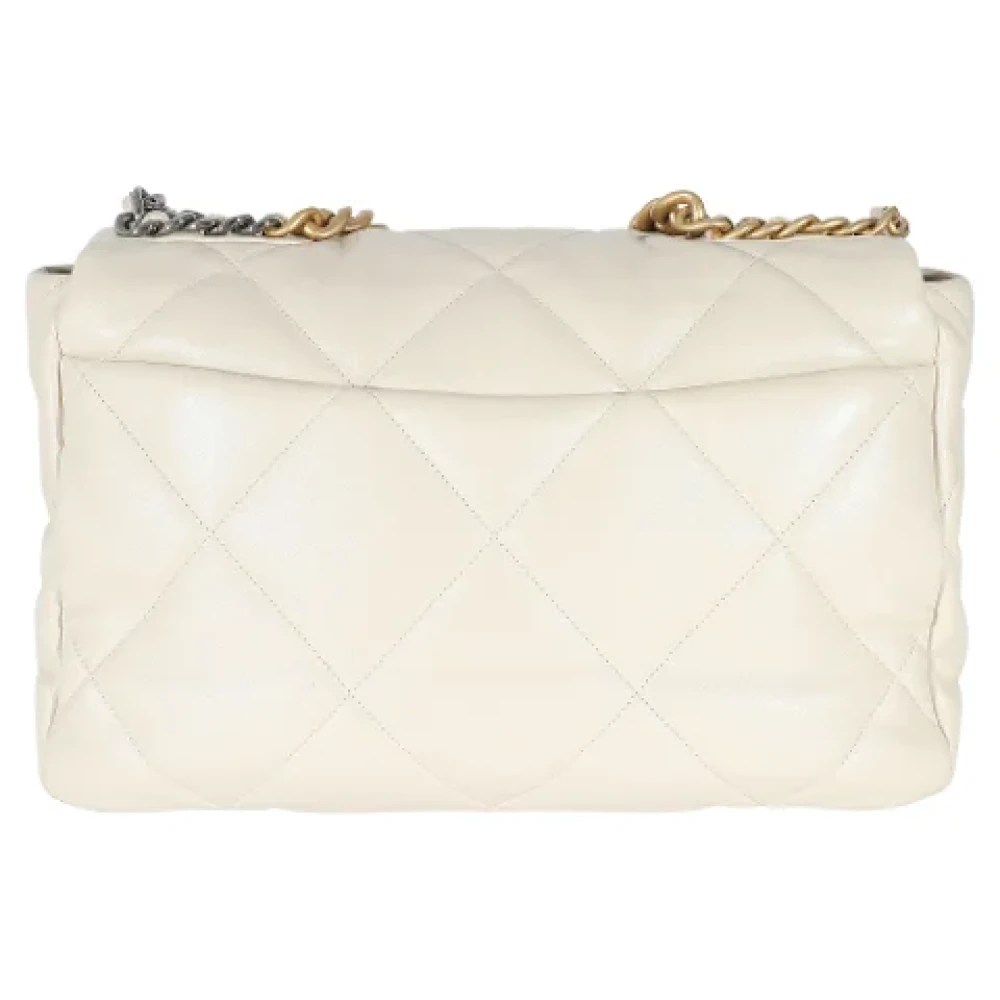 Chanel Vintage Pre-owned Leather crossbody-bags Beige Dames