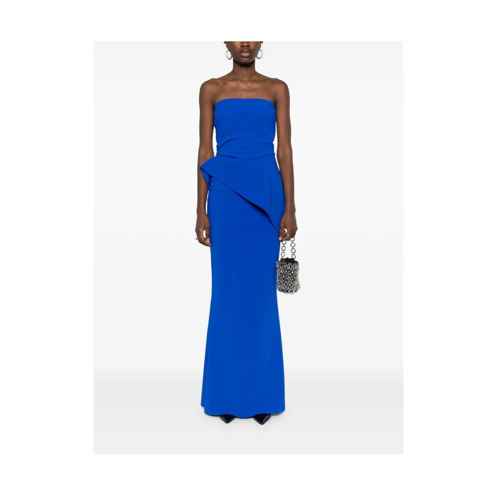 Chiara Boni Koningsblauwe Draperie Jurk Blue Dames