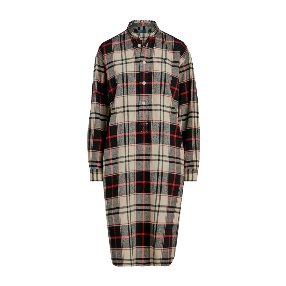Ralph Lauren Geruite Jurk Black Dames