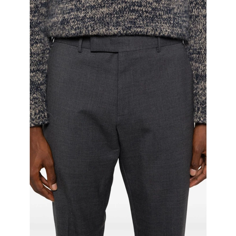 PT Torino Grijze Wollen Blend Rebel Broek Gray Heren