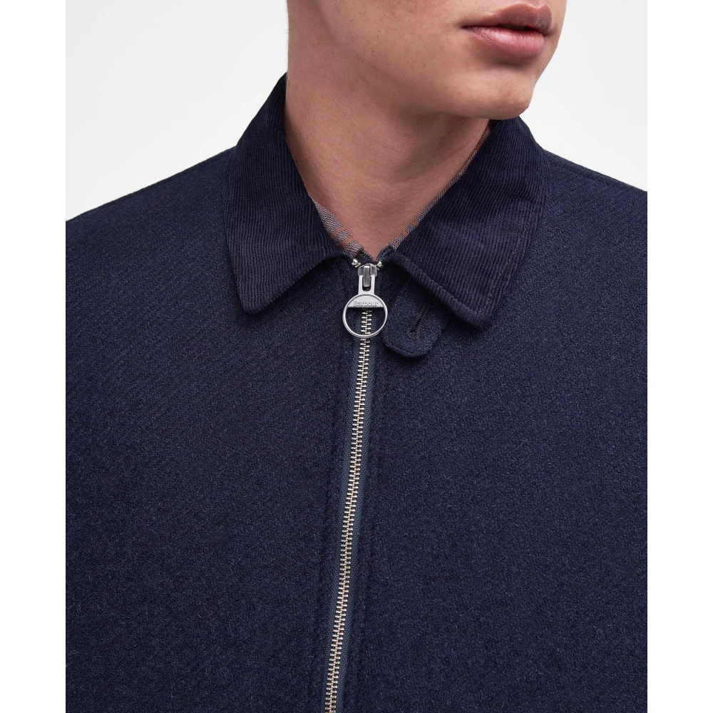 Barbour Foulton Wollen Jas Blue Heren