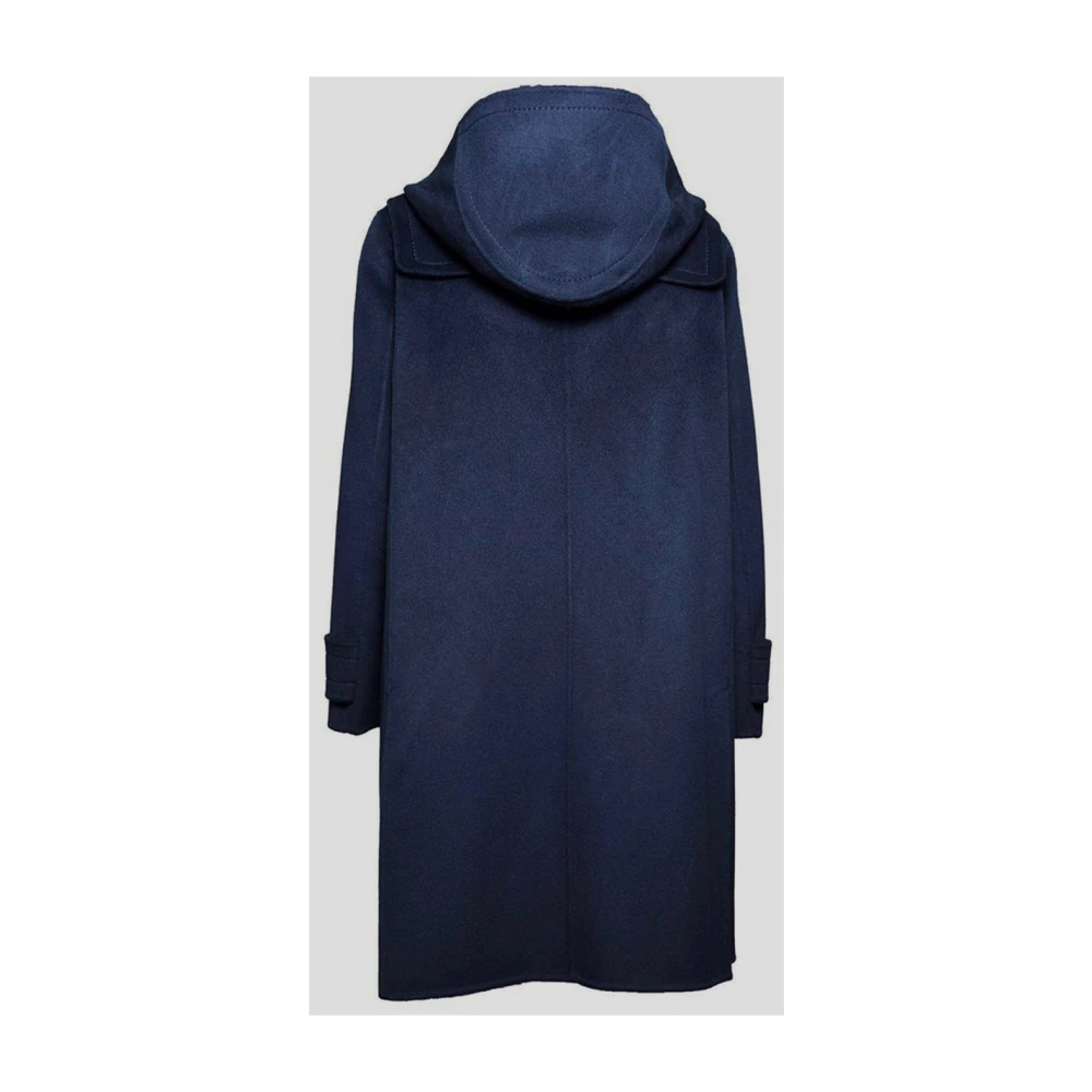 Max Mara Wollen Mont Jas Blue Dames