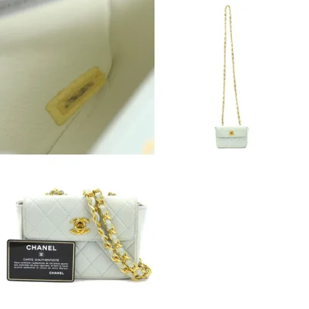 Chanel Vintage Pre-owned Leather chanel-bags Blue Dames
