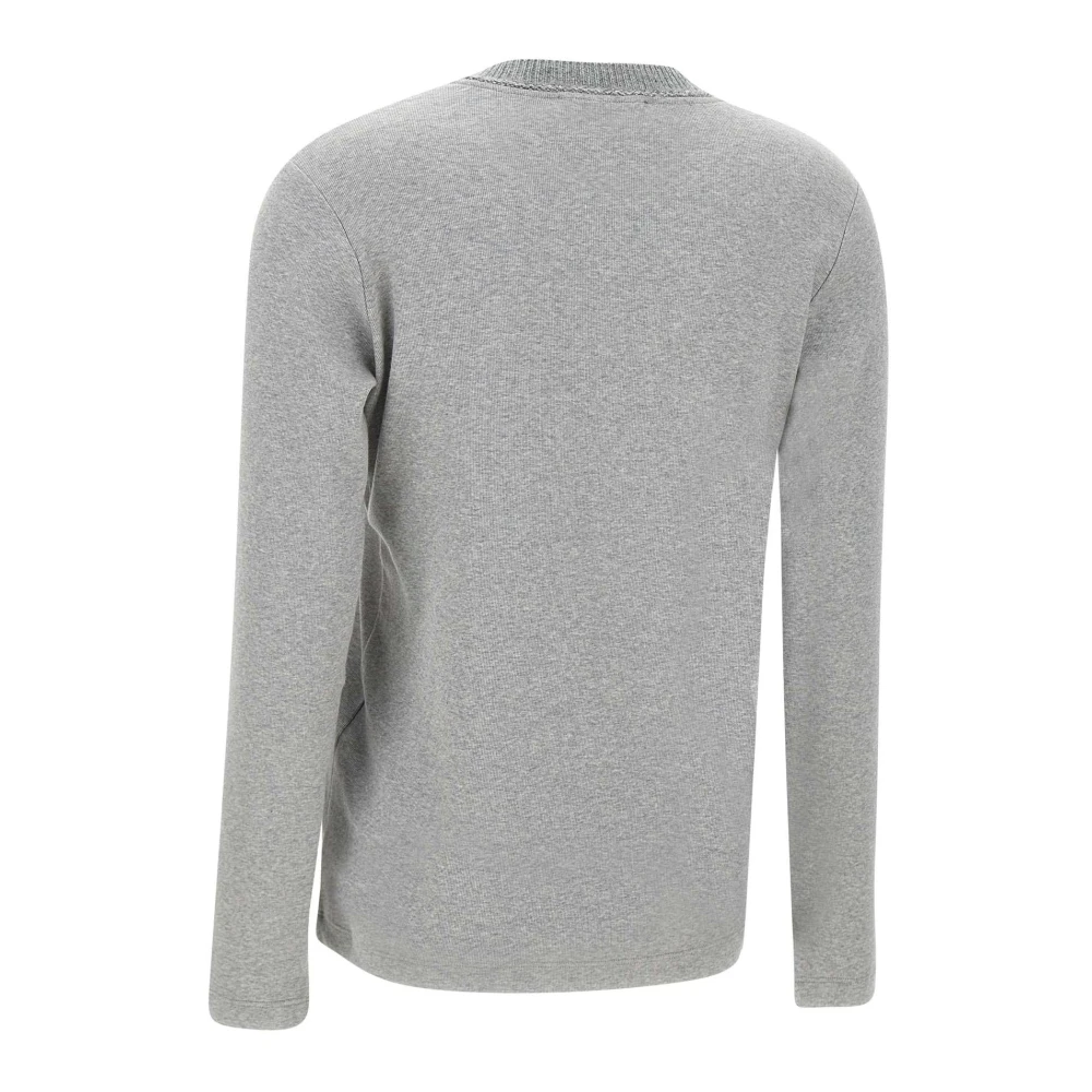 Fabiana Filippi Grijze Katoenen Trui met Zilveren Pailletten Gray Dames