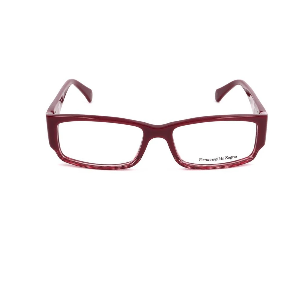 Er egildo Zegna Rode Plastic Unisex Frames met Wijzerplaat Red Unisex