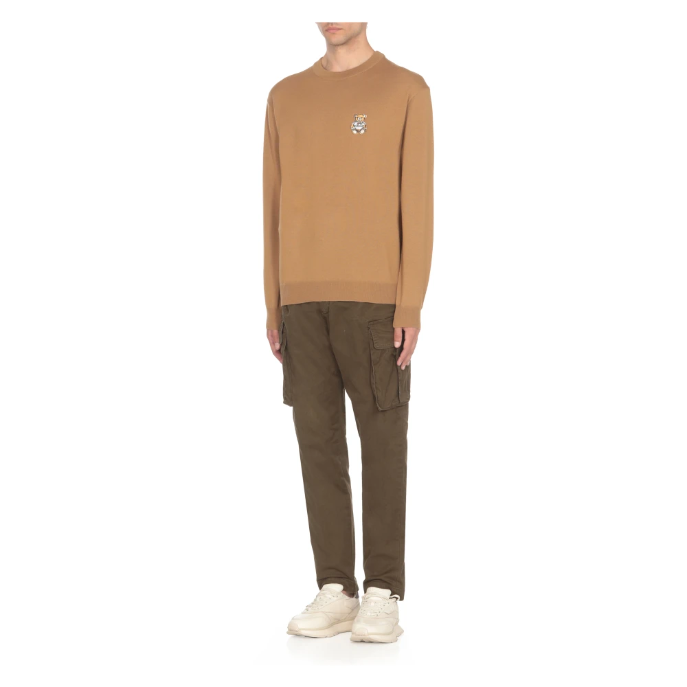 Moschino Bruine Sweater met Teddy Bear Logo Brown Heren