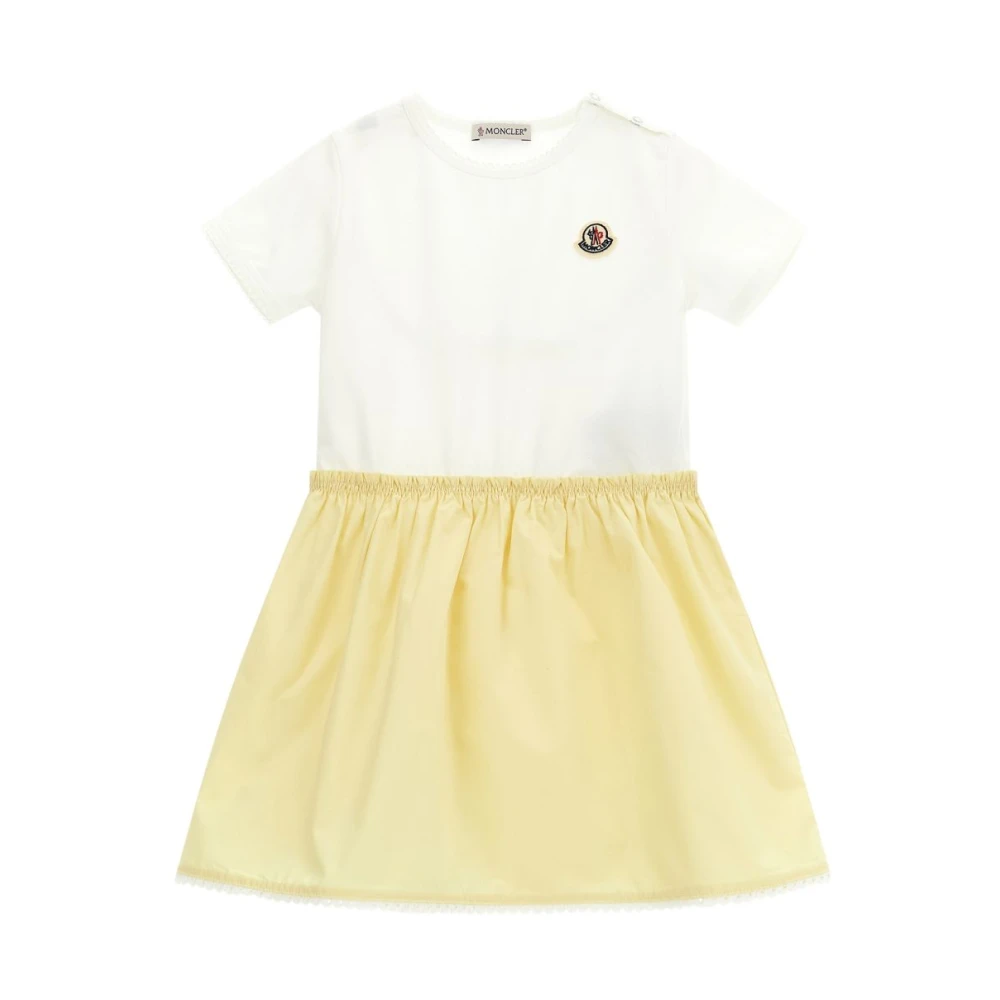 Moncler Multicolor Dresses, Female, 2 Y, Pleated Cotton-Blend Dress