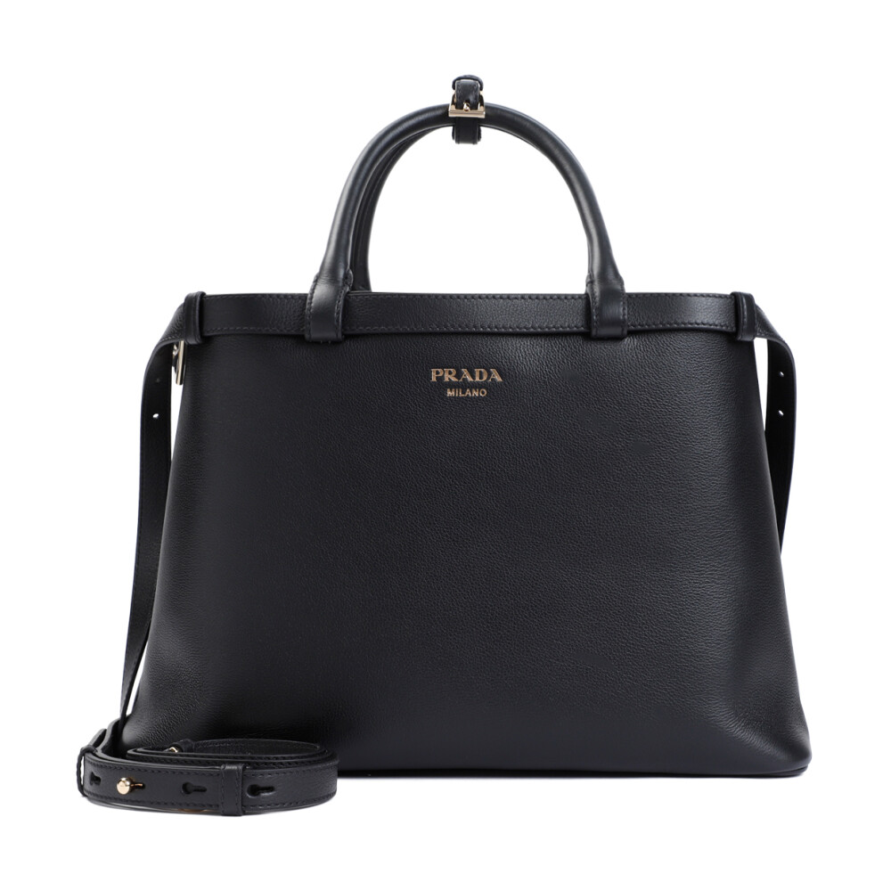 Black Handbag with Double Compartments Prada Women s Fashion Miinto