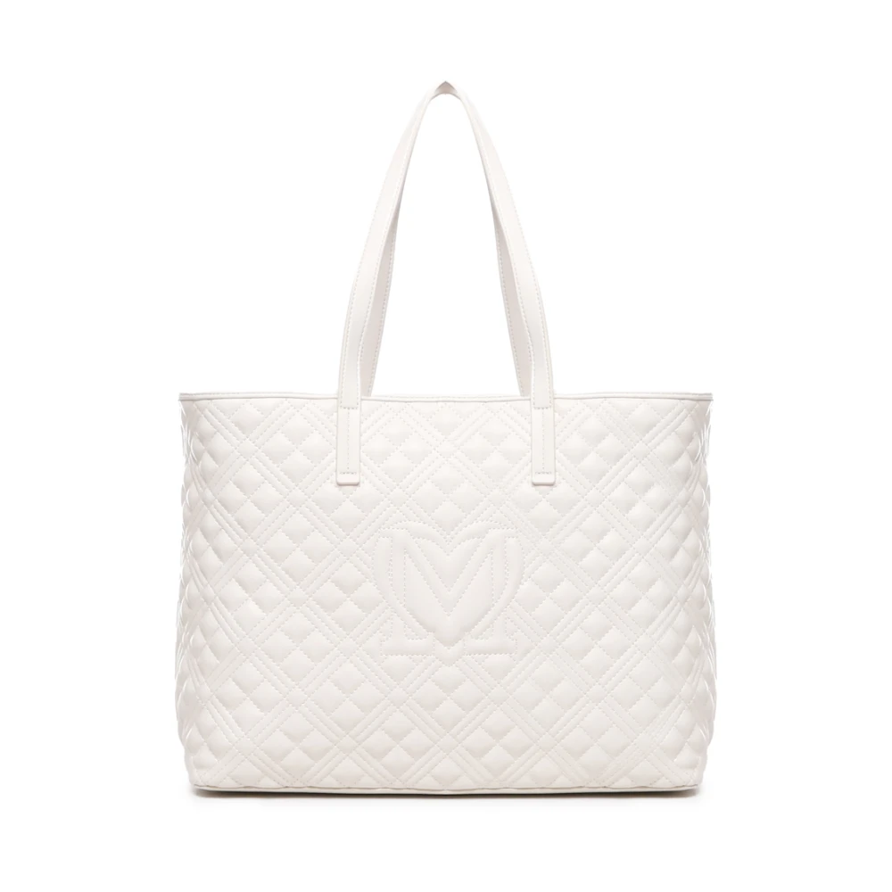 Love Moschino Quilted Design Shoppingtas voor Vrouwen White Dames