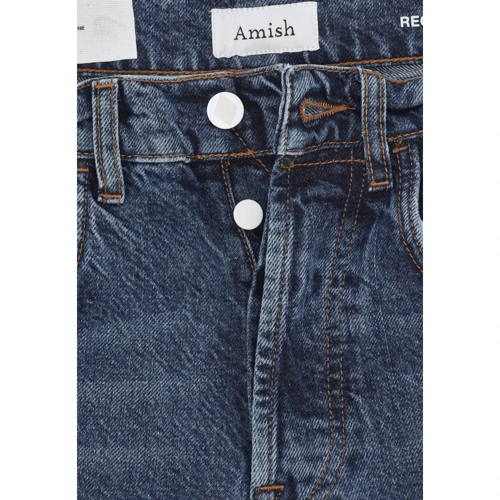 Amish Straight Denim Heren Jeans Blue Heren