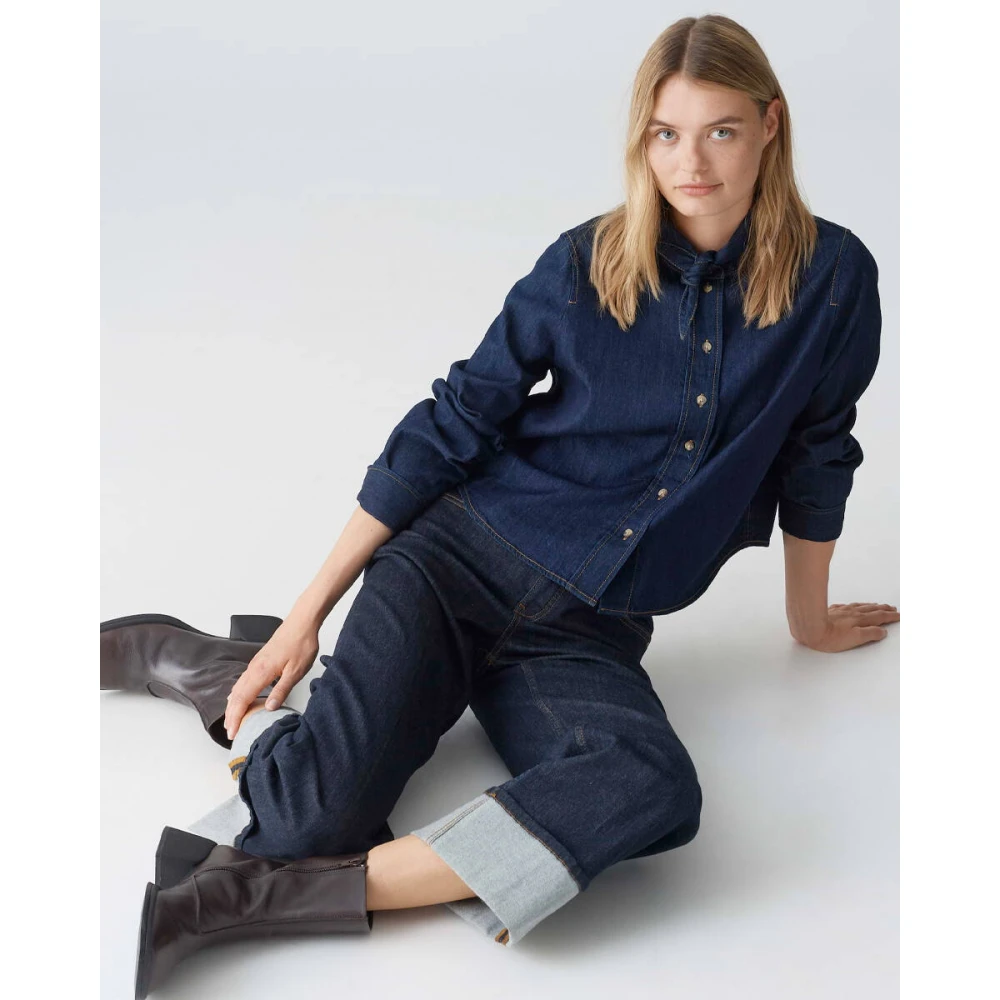 Opus Stijlvolle Denim Jeans Blue Dames
