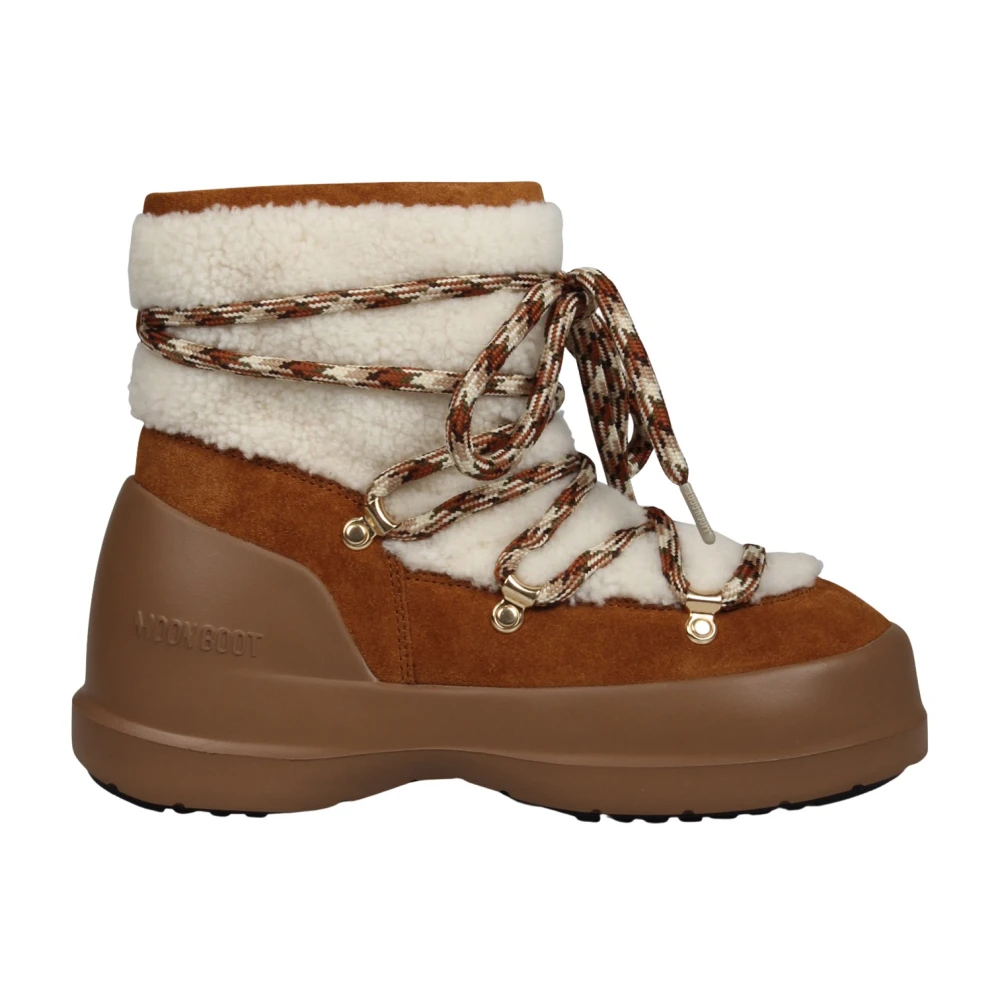 Moon Boot Shearling Vinterkänga Brown, Dam