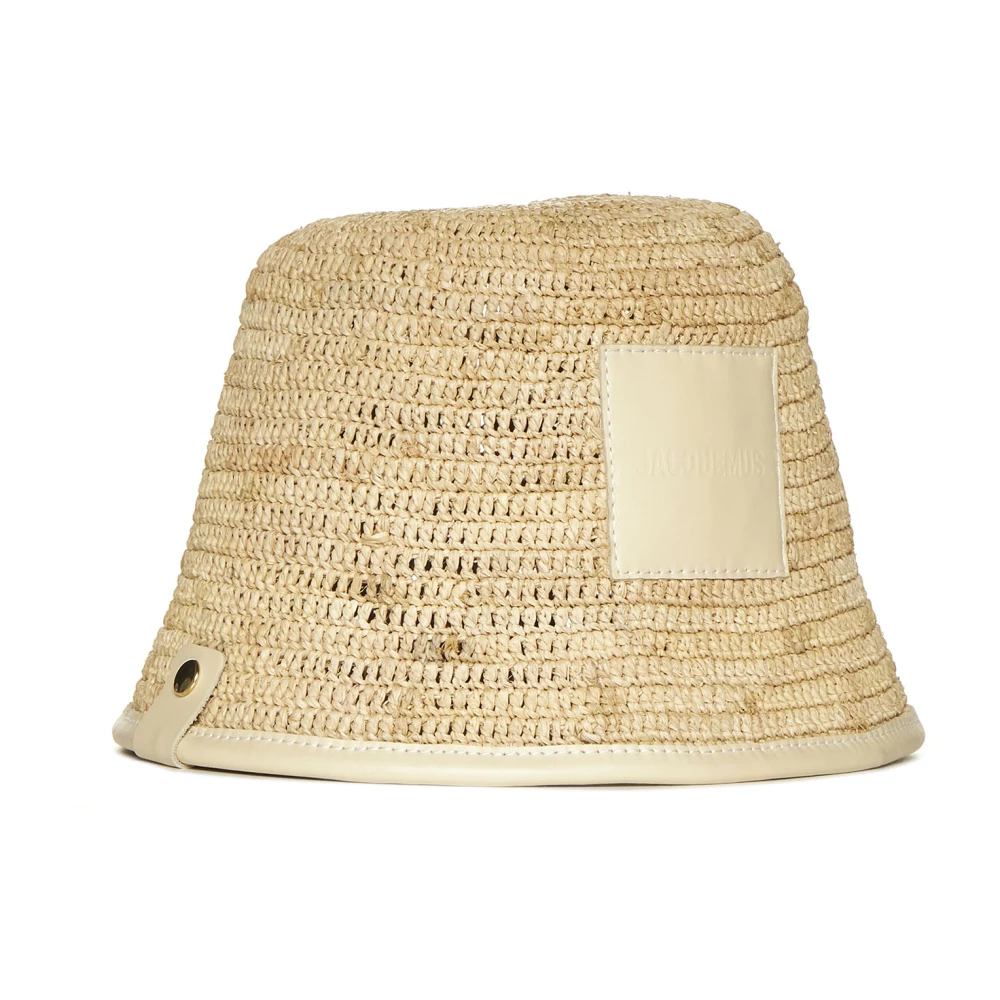 Jacquemus Witte Zonnehoeden Beige Heren