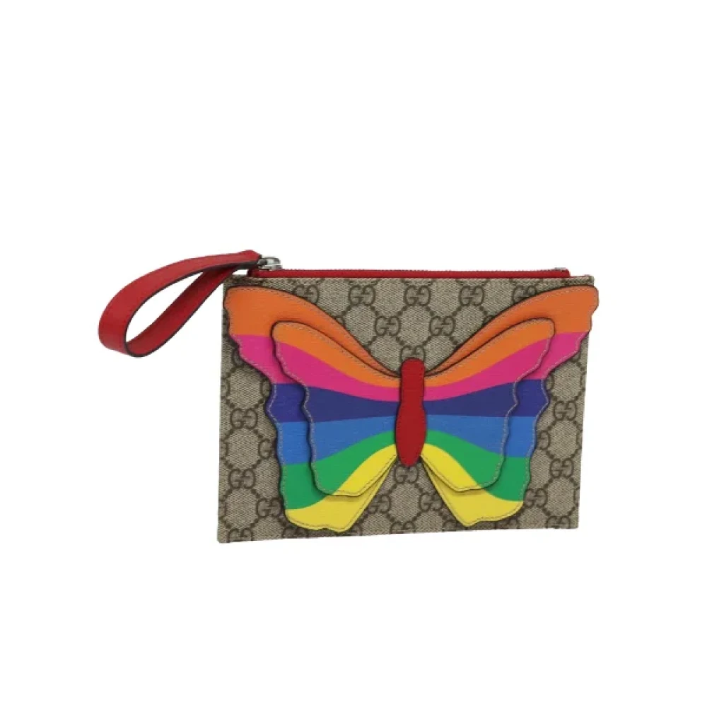 Gucci Vintage Pre-owned Plastic gucci-bags Beige Dames