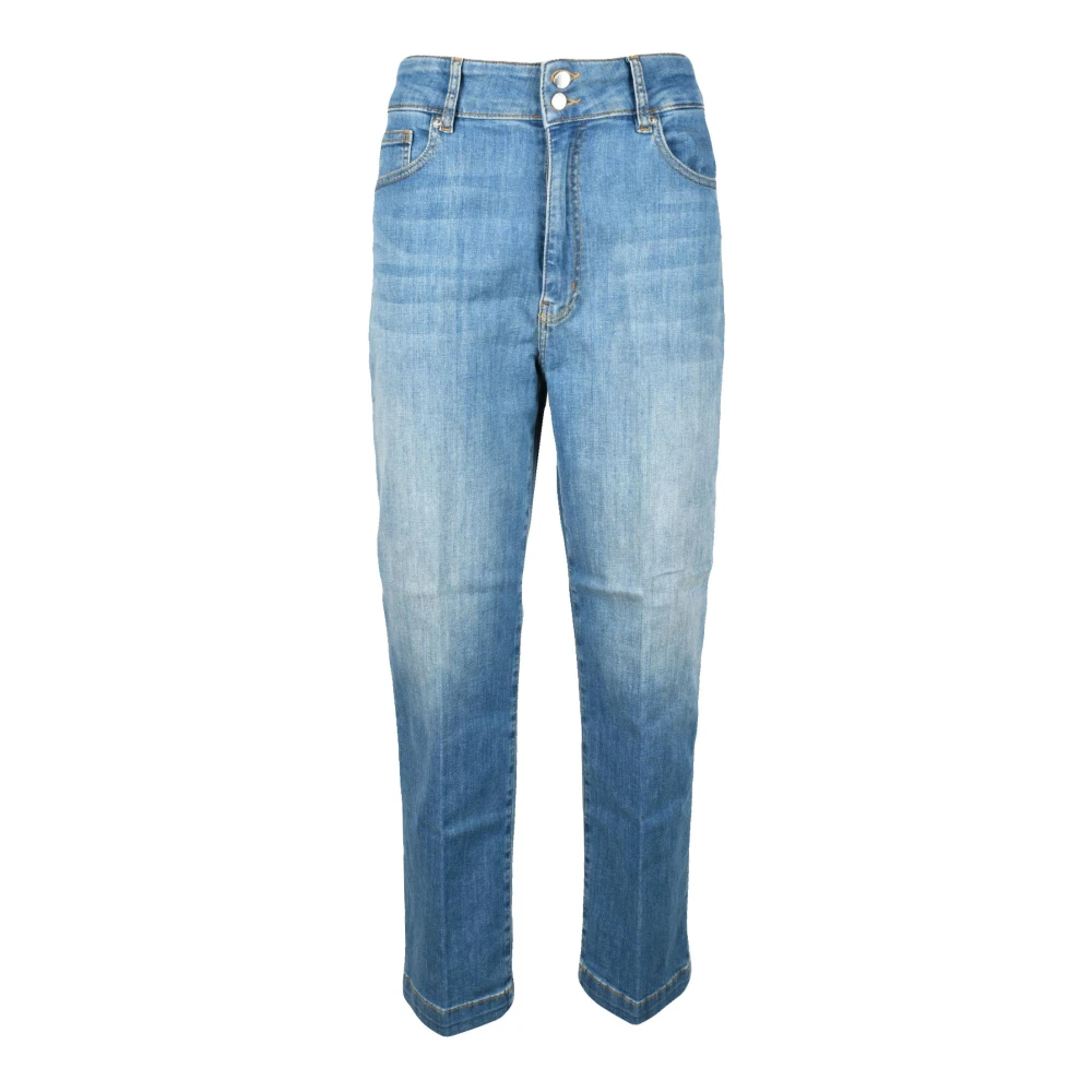 Love Moschino Stijlvolle Jeans met Katoenmix Blue Dames