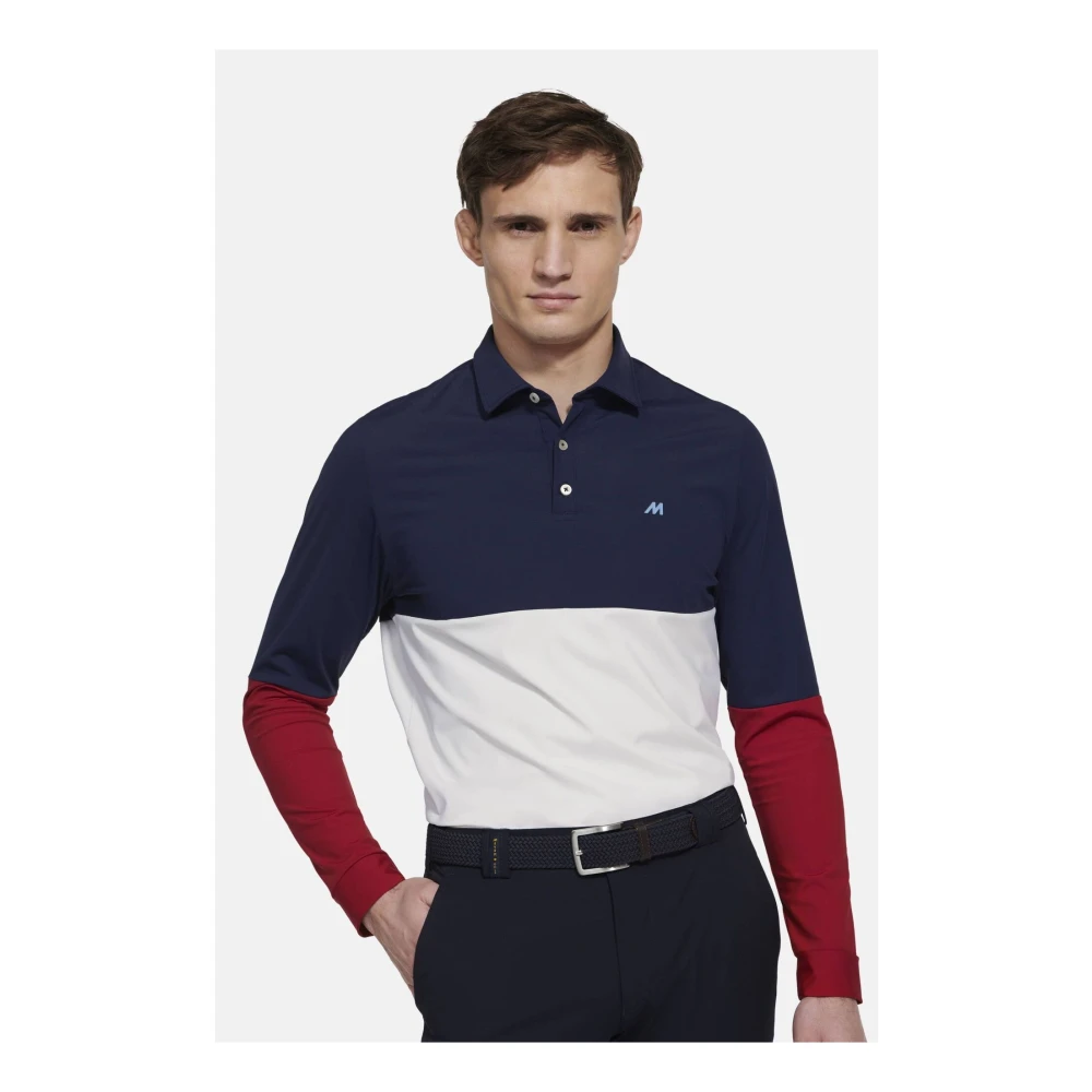 Meyer Justin Actieve Polo Shirt Blue Heren
