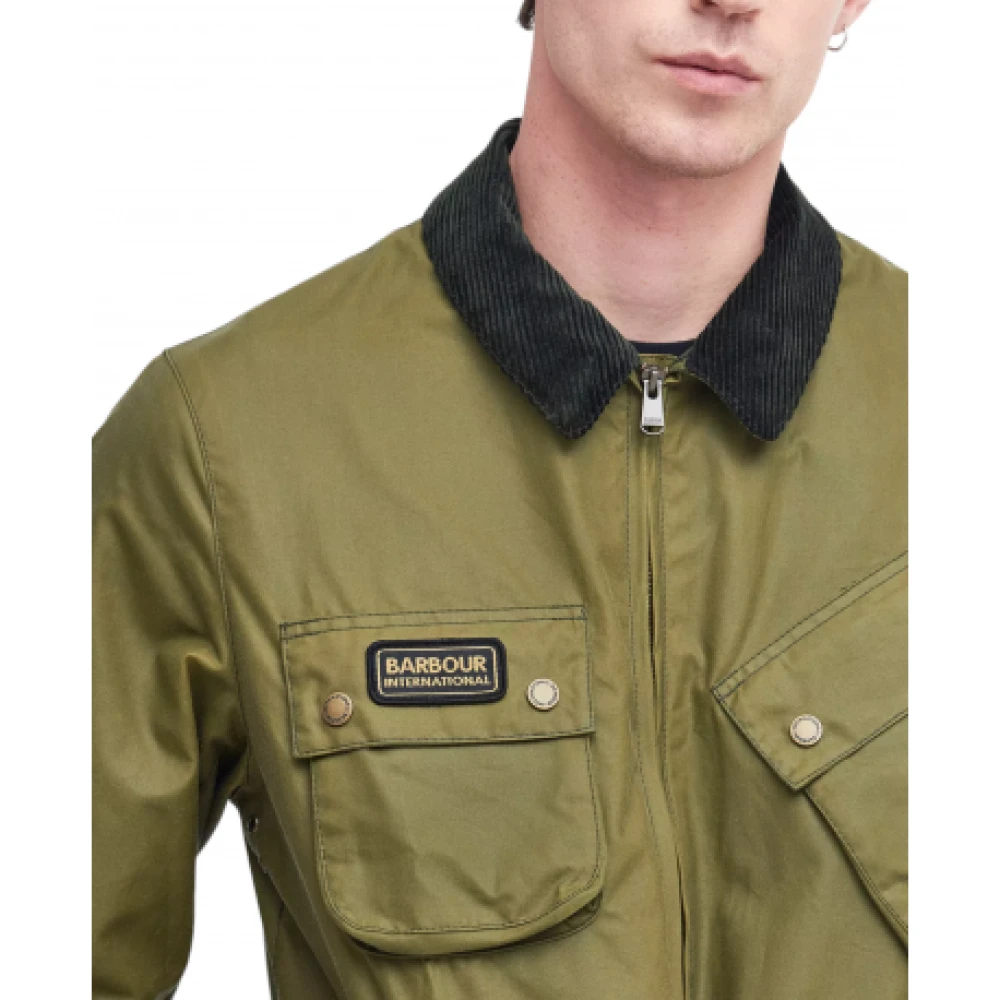 Barbour Sefton Wax Jacket Green Heren