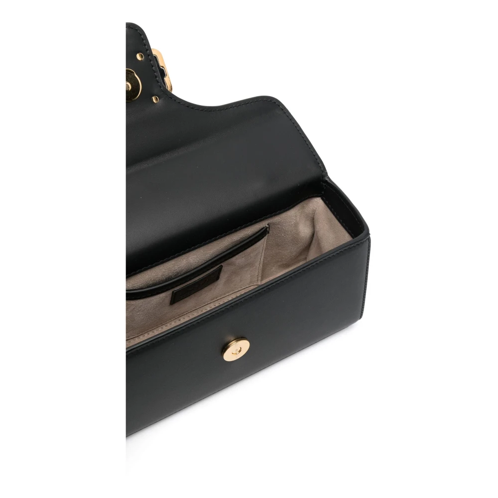 Lanvin Katten Mini Tas met vergulde afwerkingen Black Dames