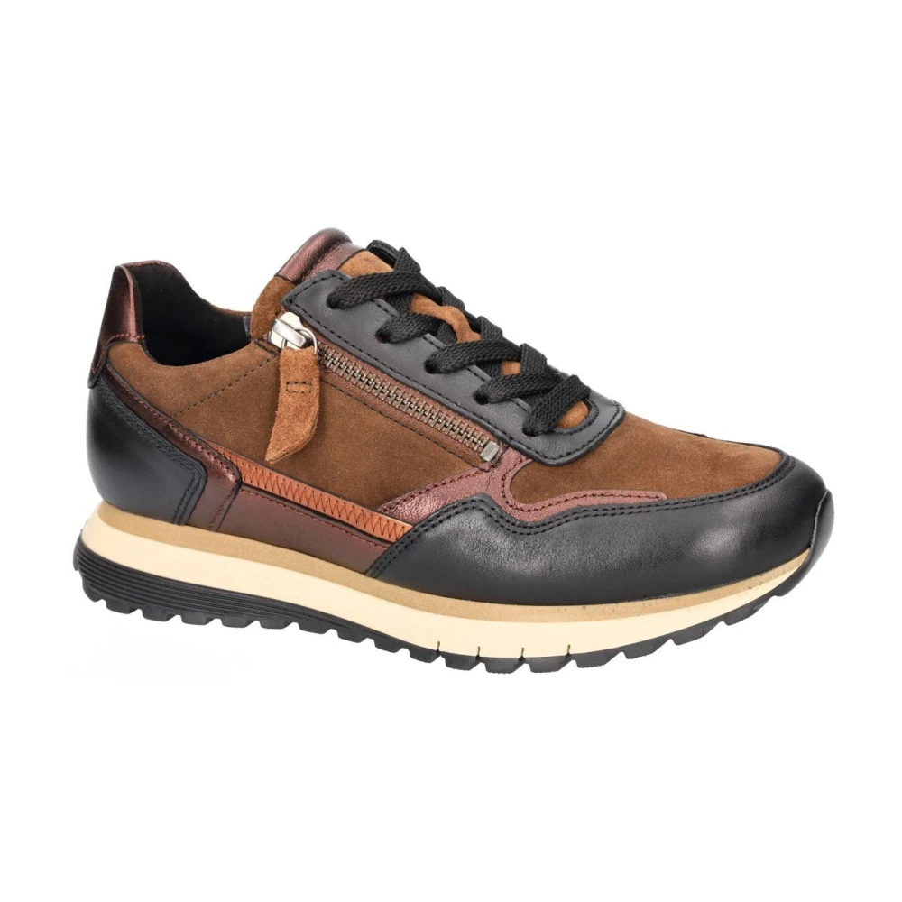 Gabor 76.378.41 Luxe Sneaker met Brede Pasvorm Dames Schoenen Bruin