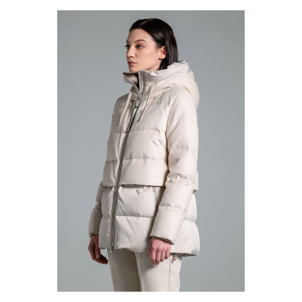 Duno Korte Parka Jas Beige Dames