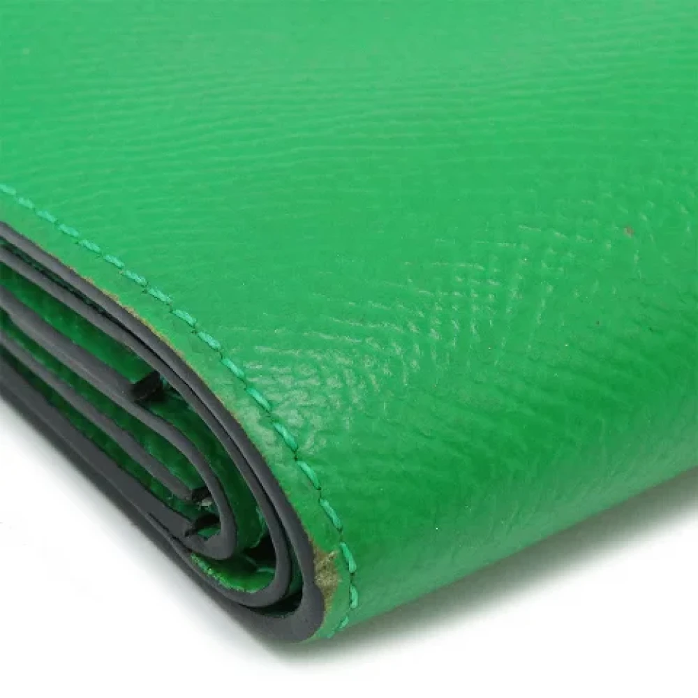 Hermès Vintage Pre-owned Leather wallets Green Dames