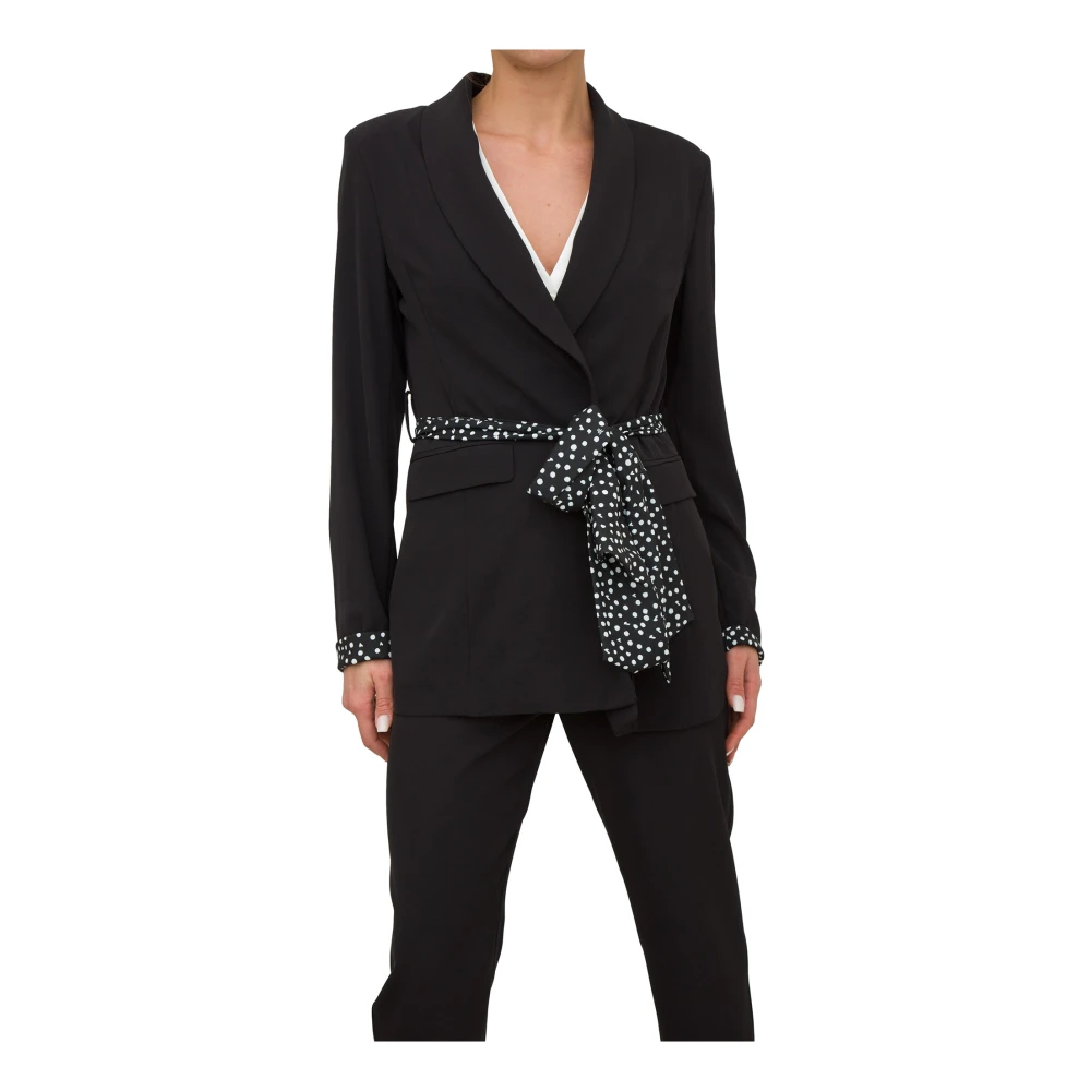 Fracomina Women's Black Jacket For Stylish Look - Blazers - Xl - Jackets
