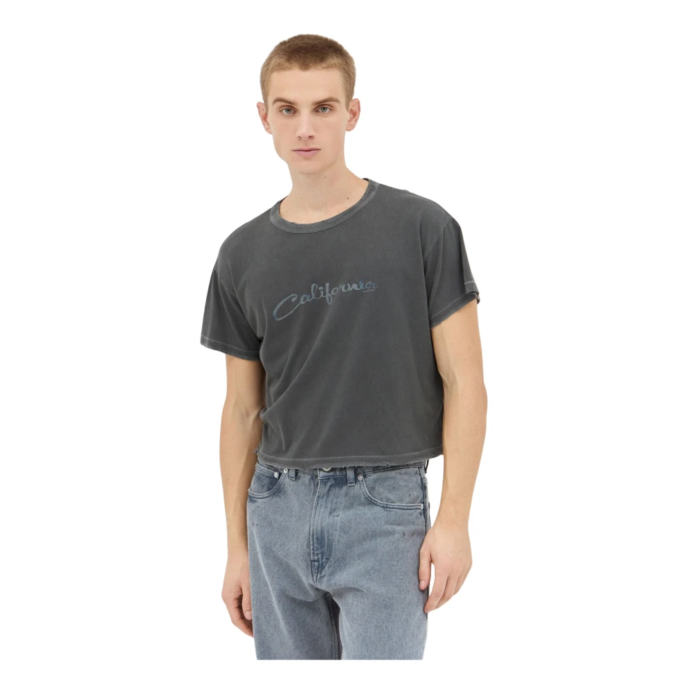 ERL California Distressed Grafisch T-shirt Gray Heren