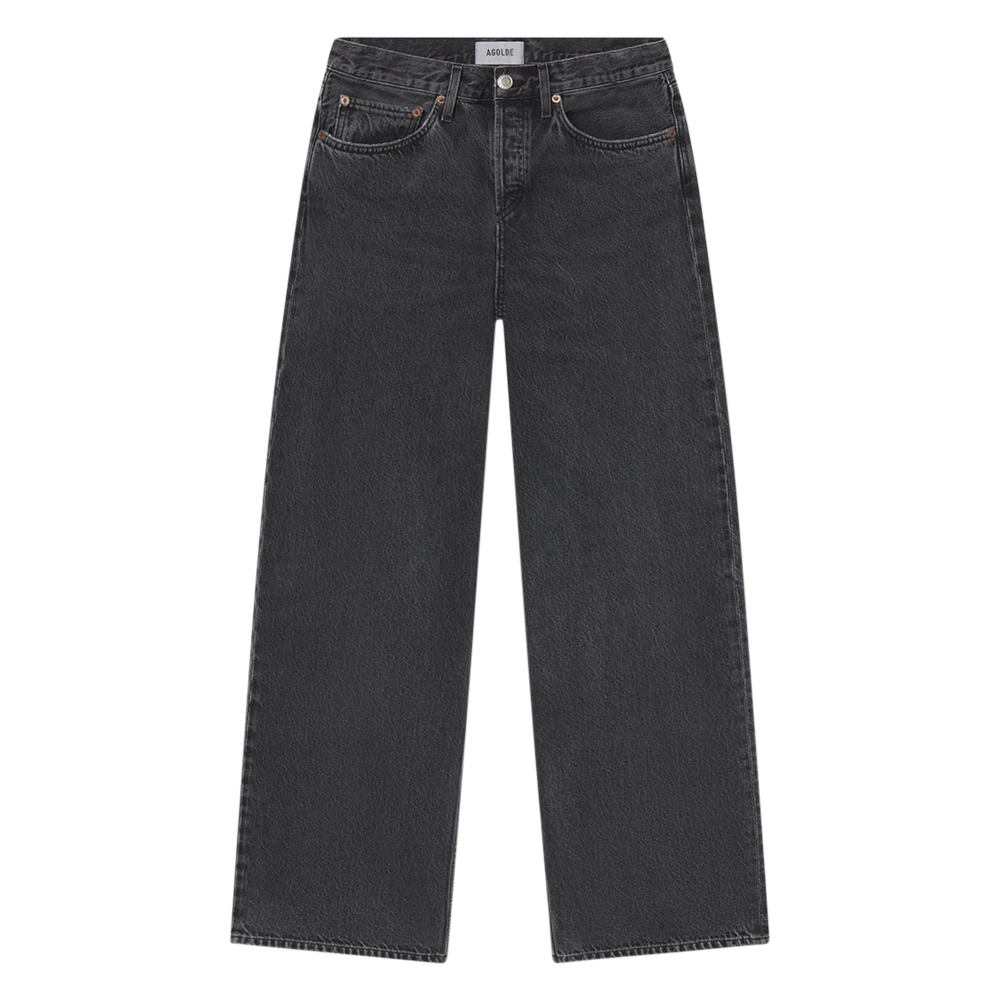 Agolde Women's Gray Straight Fit Jeans, W29, Low Rise Loose