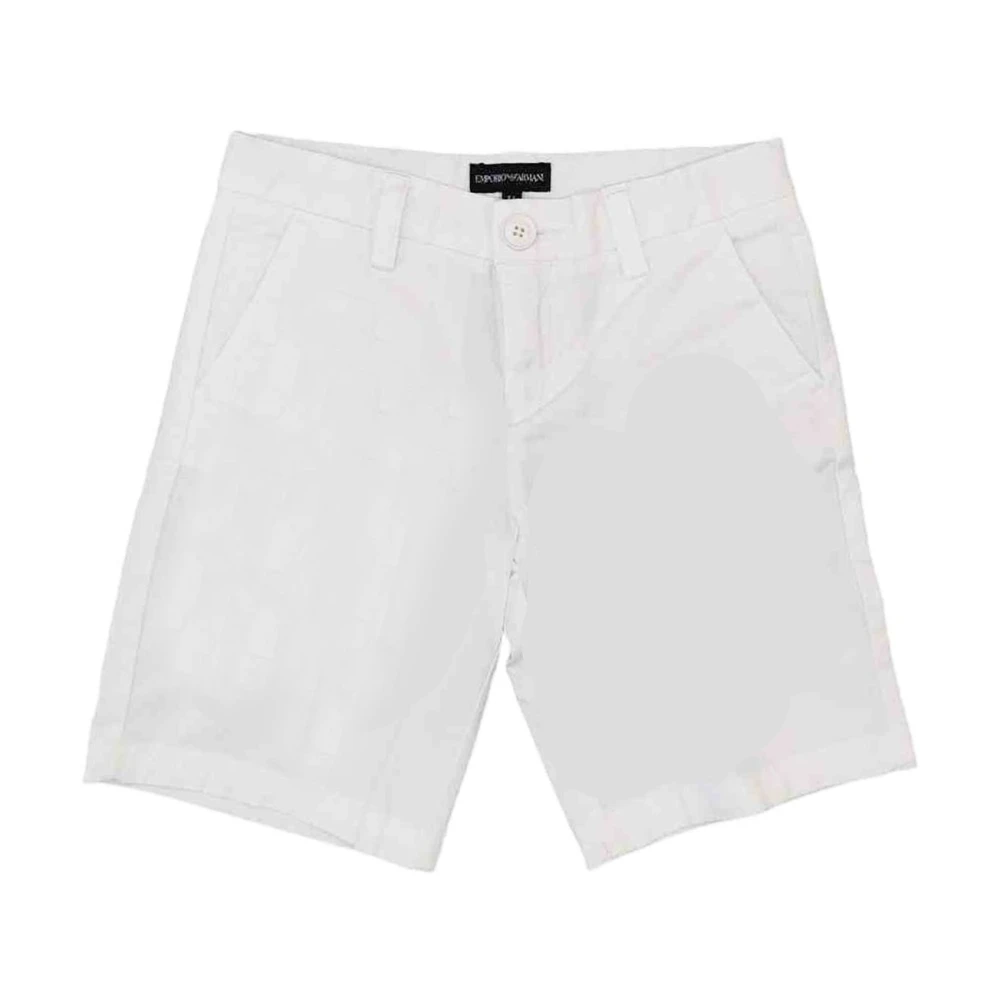 Emporio Armani Boys White Bermuda - Shorts - 16 Y - Kids