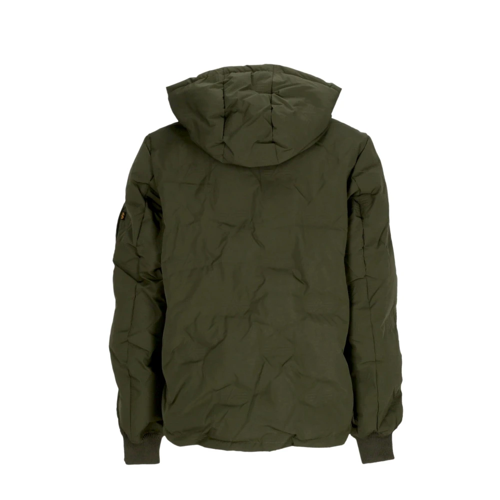 alpha industries Logo Puffer Donsjas Donker Olijf Green Heren