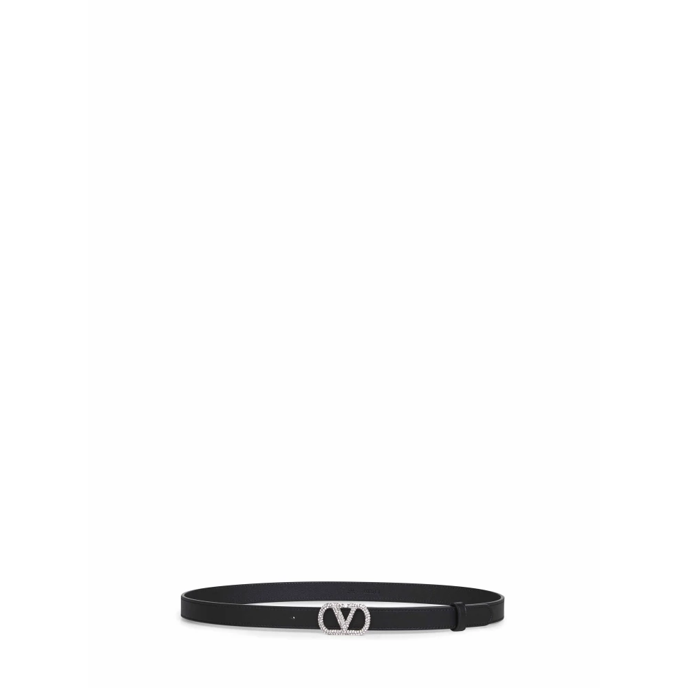 Valentino Garavani Cinturón Con Firma Vlogo Accessories Mujer Negro 75 Cm