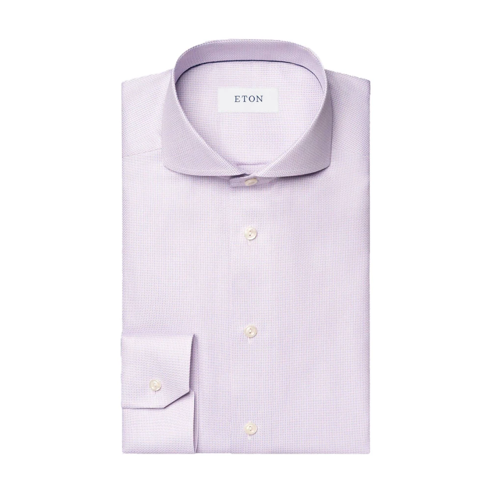 Eton Lange mouw overhemd Pink Heren