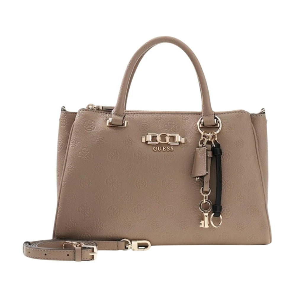 Guess Women's Brown Handbags, One Size, Anise Triple Comp Satchel