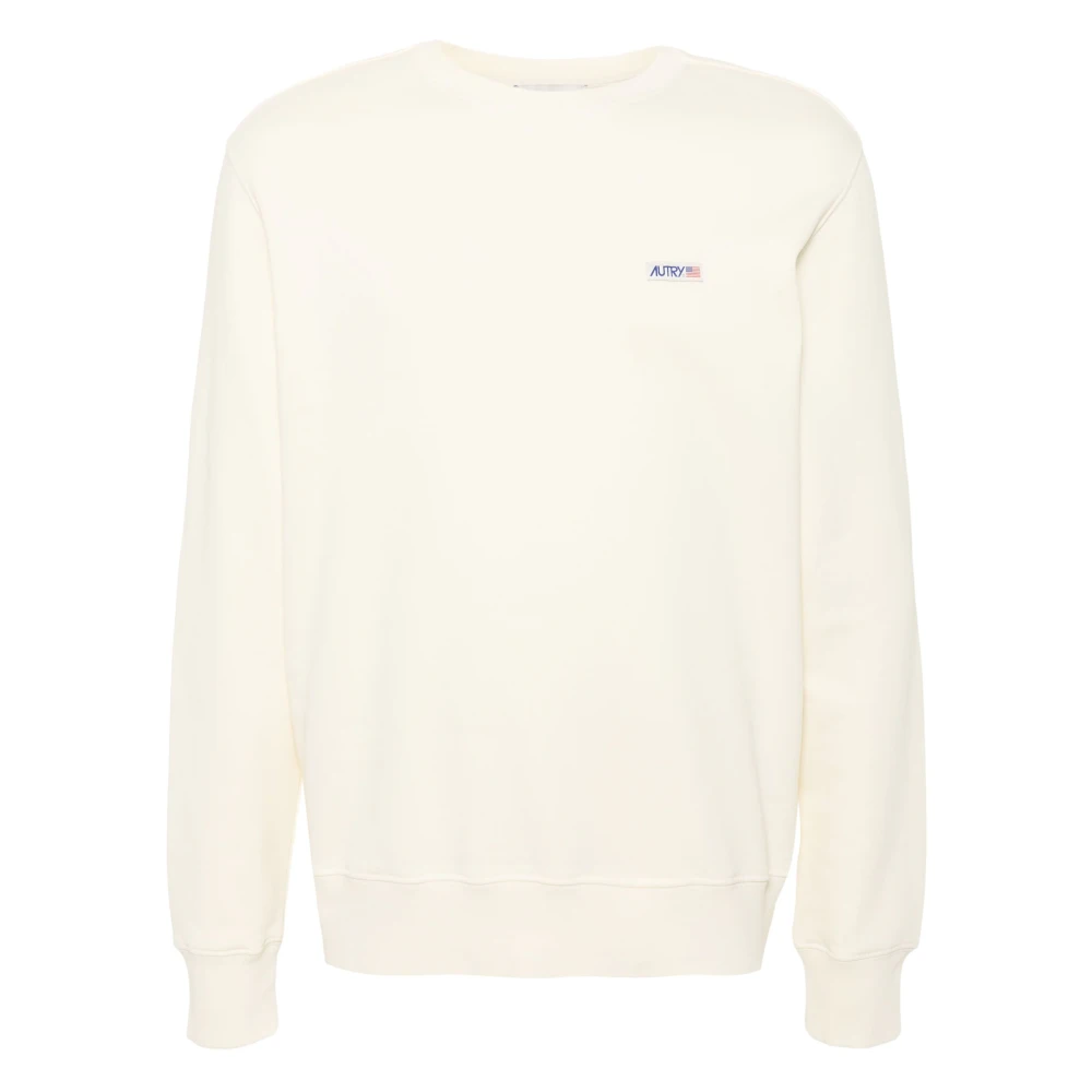 Autry Katoenen crewneck sweatshirt met logo patch White Heren