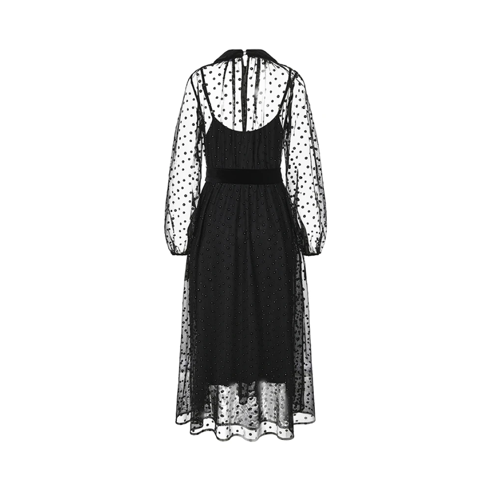 RIANI Elegante Zwarte Jurk met Fluweel Details Black Dames