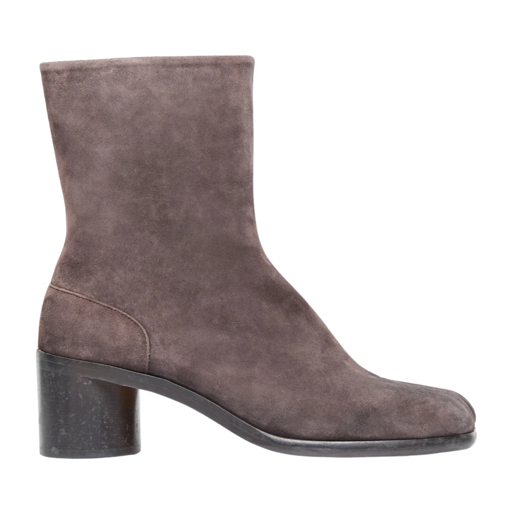 Maison Margiela Mocka Tabi Ankelboots med Distressed Klack Brown, Herr