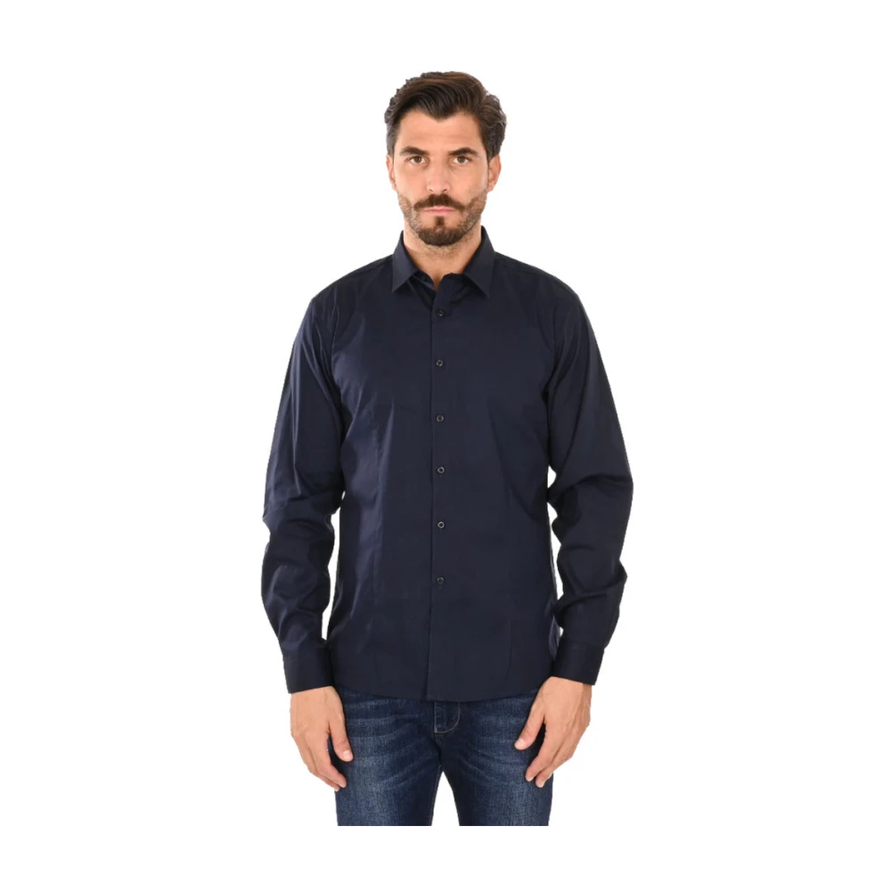 Ballantyne Blauw Katoen Franse Kraag Overhemd Blue Heren