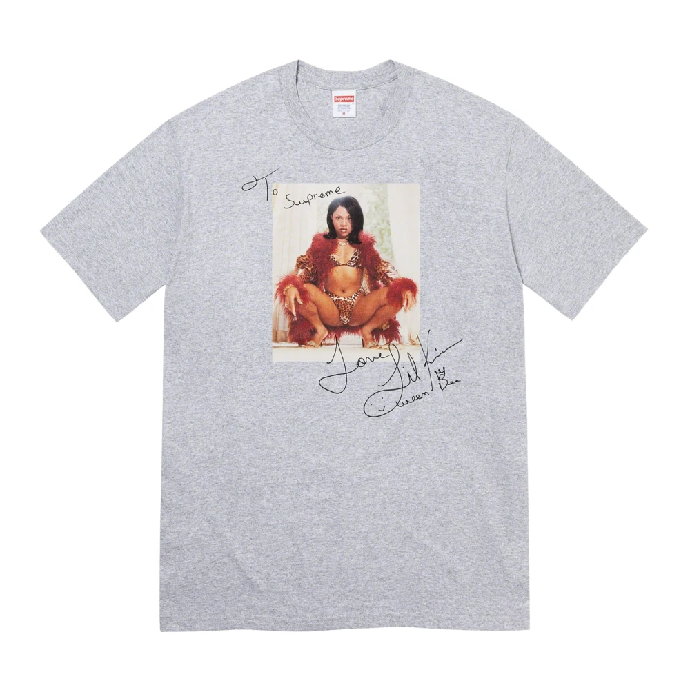 Supreme Beperkte oplage Lil Kim Tee Heather Grey Gray Heren