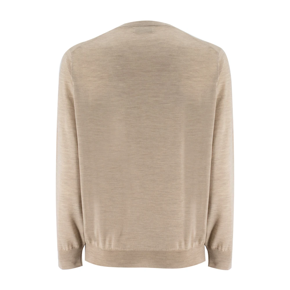 BRUNELLO CUCINELLI Elegant Crew-Neck Sweater Beige Heren